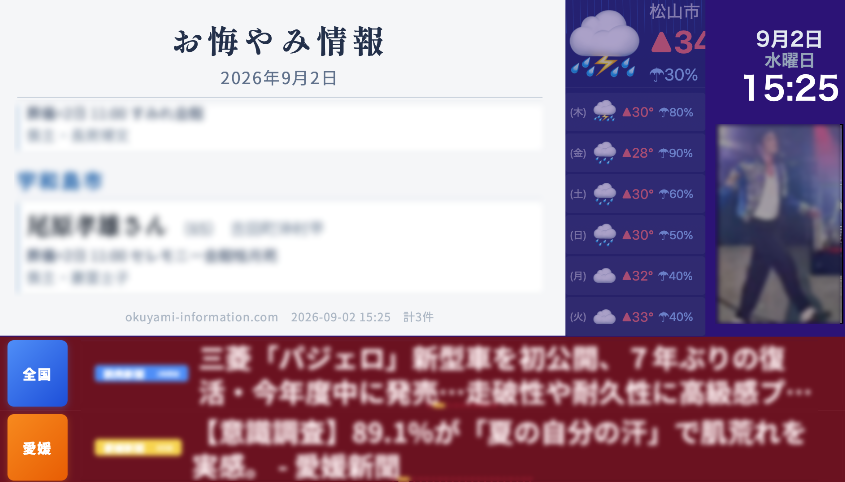 レイアウトを変えた別の表示例